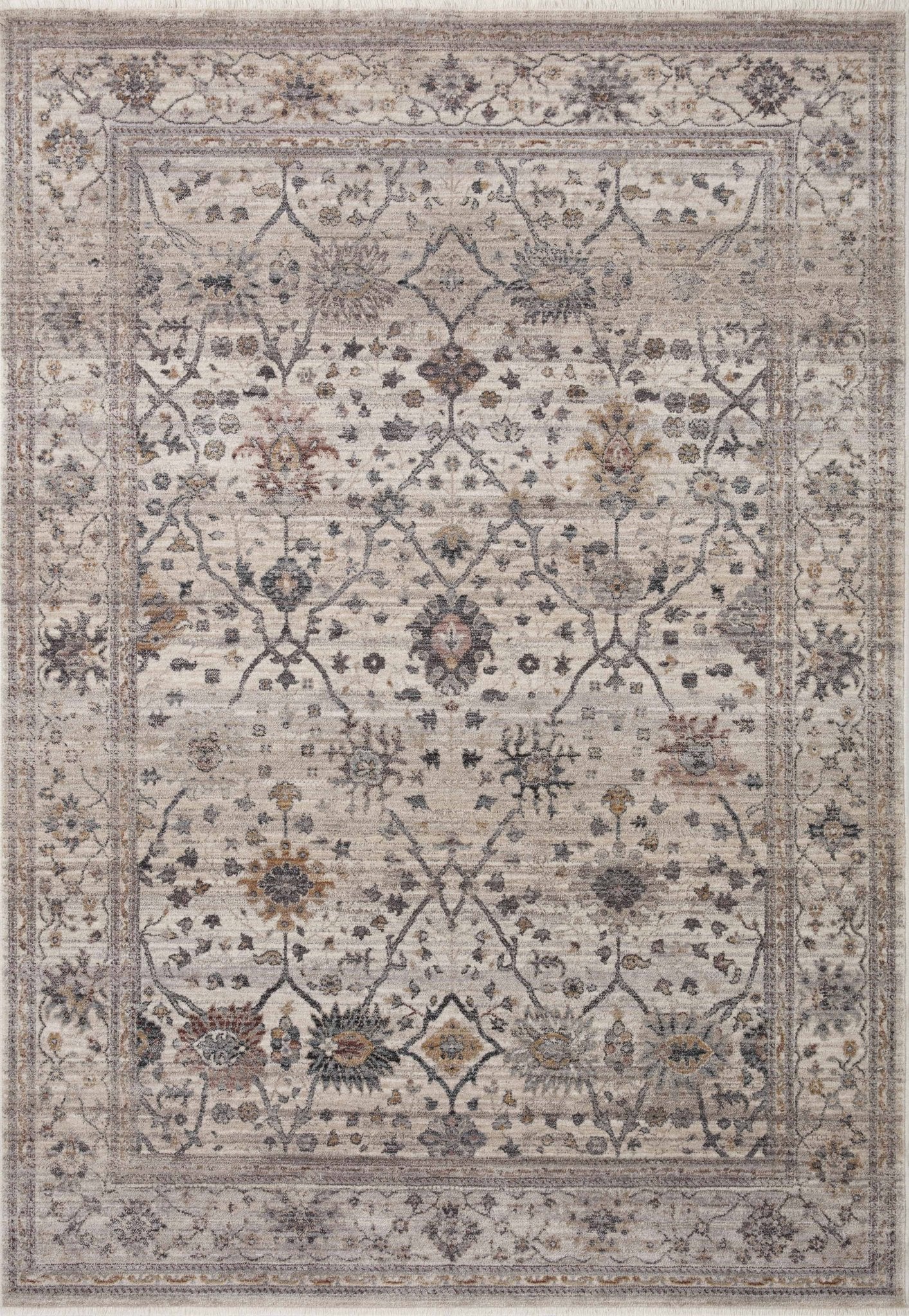 Loloi Lyra Pebble / Multi Area Rug White Cliff Studio Area Rug