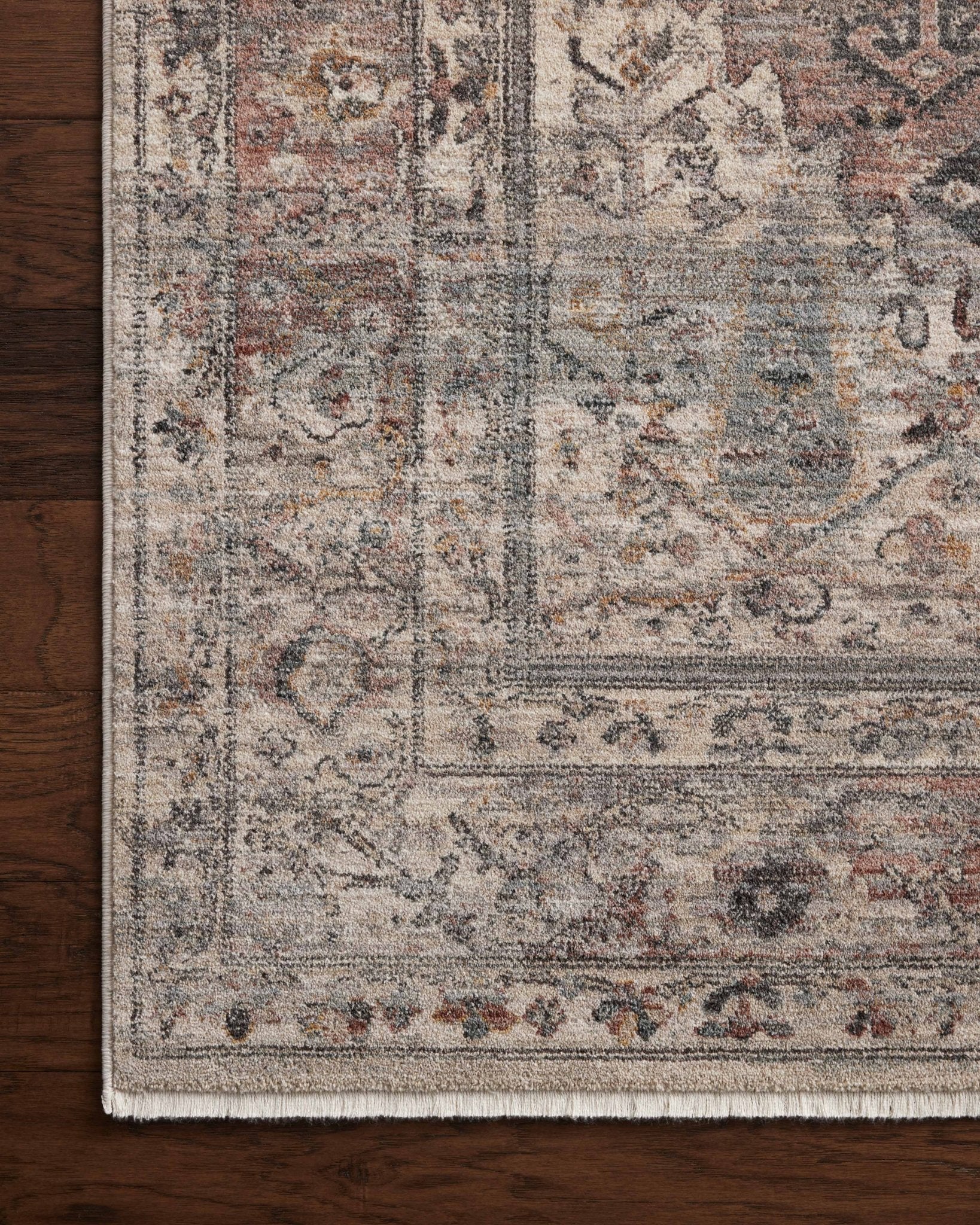Loloi Lyra Sunset / Silver Area Rug White Cliff Studio Area Rug