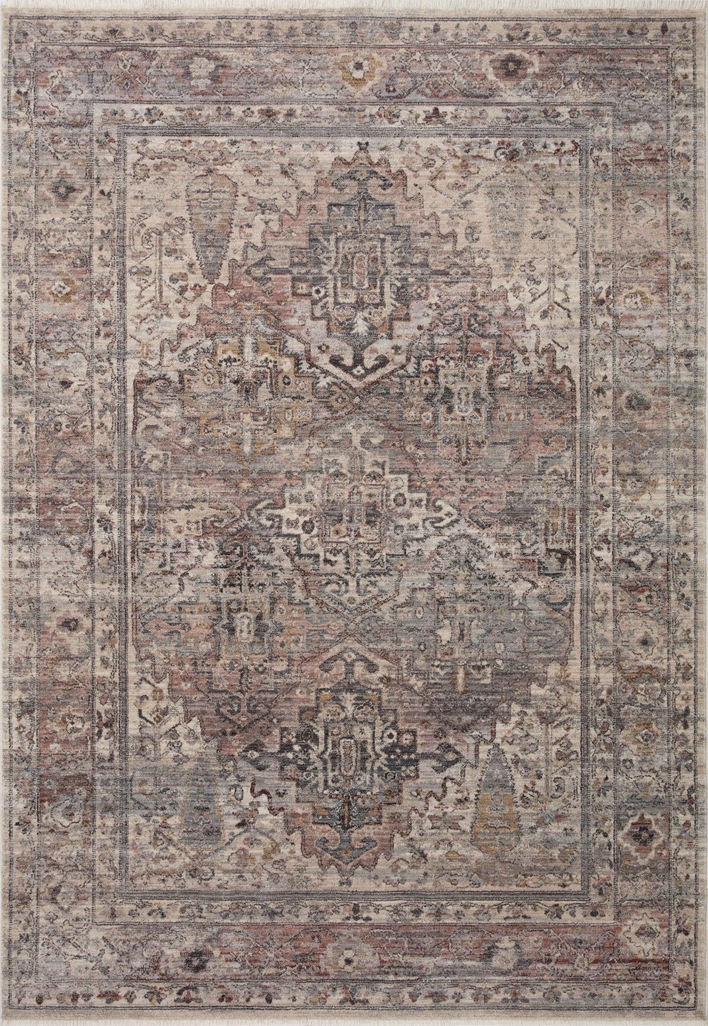 Loloi Lyra Sunset / Silver Area Rug White Cliff Studio Area Rug
