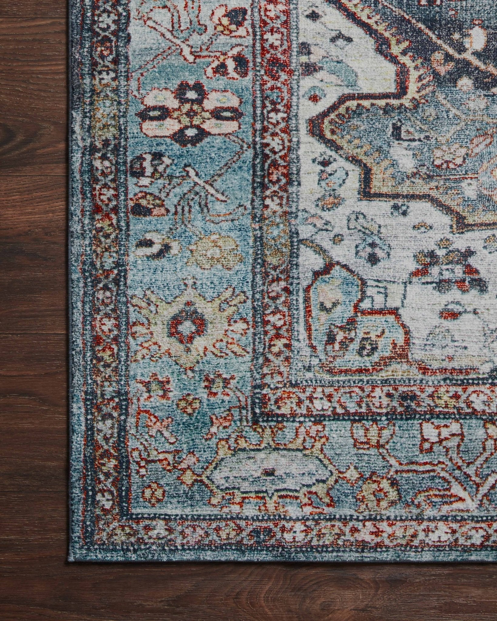 Loloi Margot Ocean / Brick Sample Rug White Cliff Studio Sample Rug