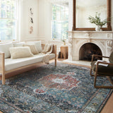 Loloi Margot Ocean / Brick Sample Rug White Cliff Studio Sample Rug