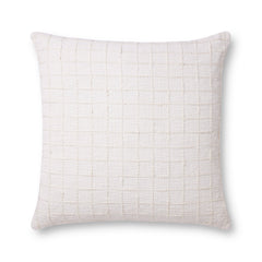 Loloi Mary Ivory 22'' x 22'' Cover Only Pillow White Cliff Studio Patterned Pillows