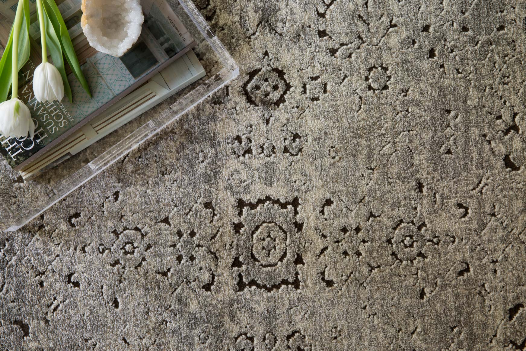 Loloi Millennium Grey / Charcoal Rug White Cliff Studio Area Rugs