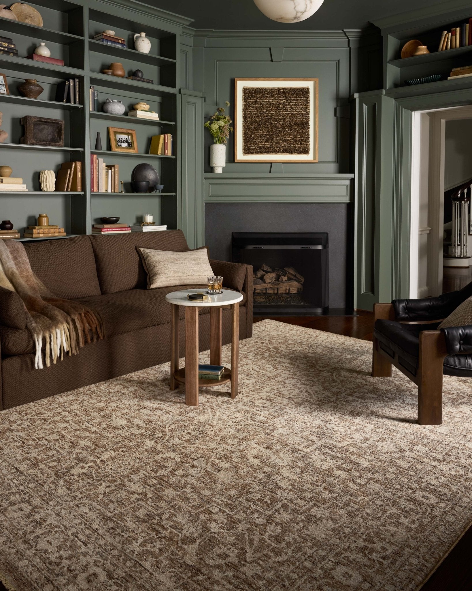 Loloi Newman Dark Taupe / Natural Area Rug White Cliff Studio Area Rug