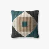 Loloi P0505 Teal / Multi Pillow White Cliff Studio Throw Pillows