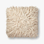 Loloi P0537 Cream Pillow White Cliff Studio Throw Pillows