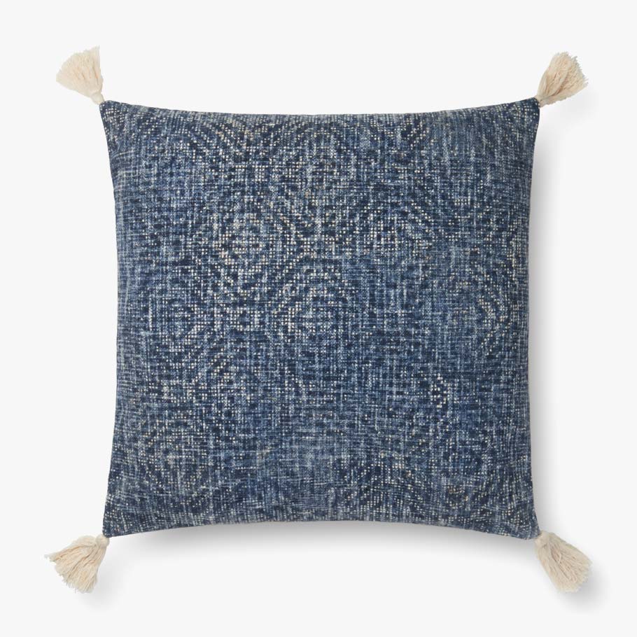 Loloi P0621 Blue Pillow White Cliff Studio Throw Pillows