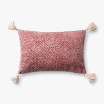 Loloi P0621 Red Pillow White Cliff Studio Throw Pillows
