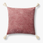 Loloi P0621 Red Pillow White Cliff Studio Throw Pillows