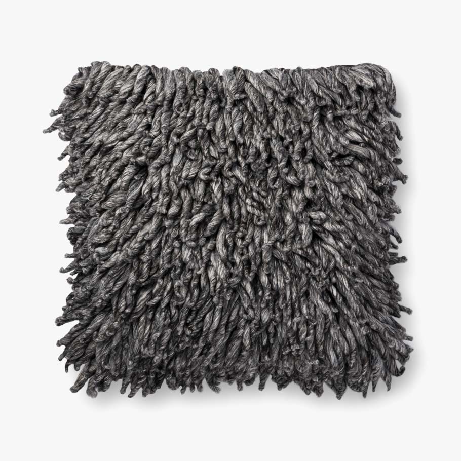 Loloi P0802 Charcoal Pillow White Cliff Studio Throw Pillows