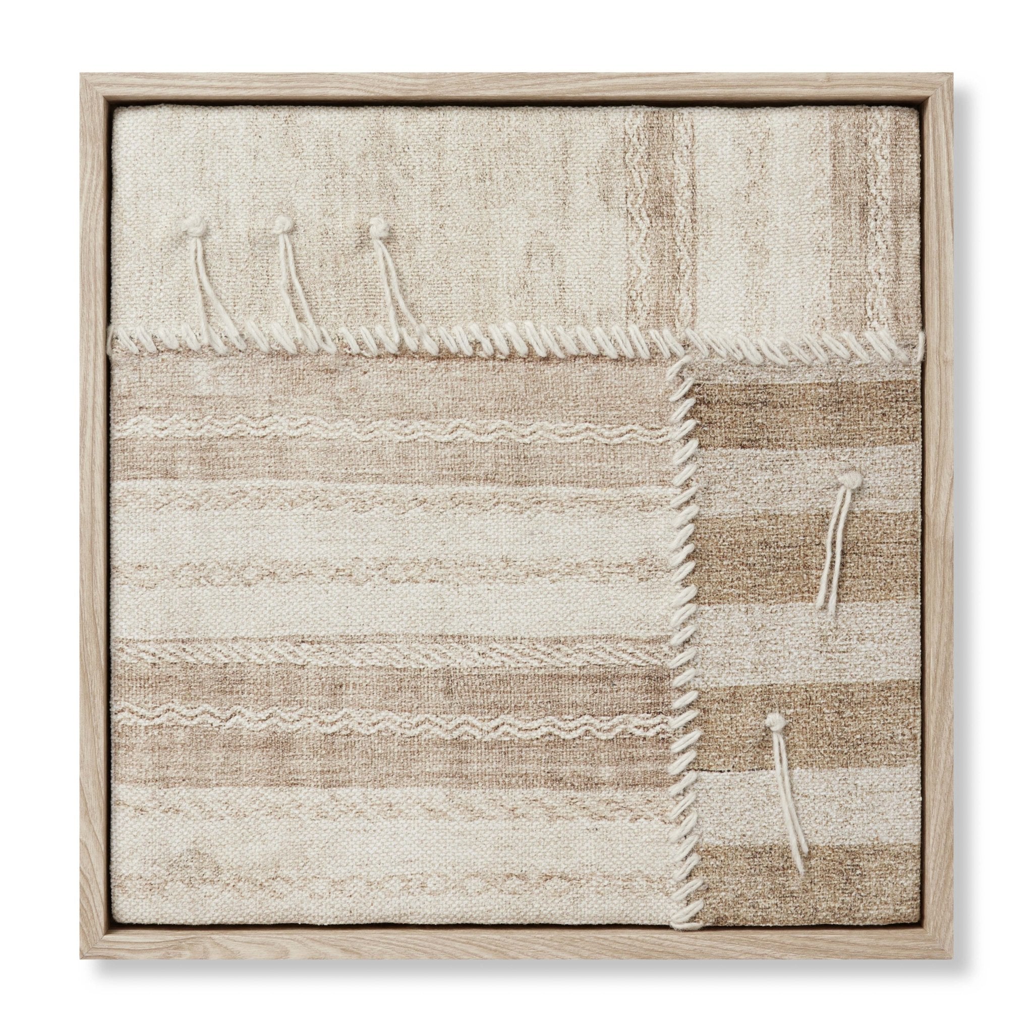 Loloi Patchwork B Beige / Brown Wall Art White Cliff Studio Wall Art