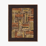Loloi Perpindicular Gold / Orange Wall Art White Cliff Studio Textile Art