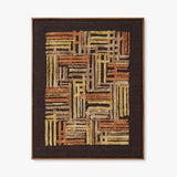 Loloi Perpindicular Gold / Orange Wall Art White Cliff Studio Textile Art