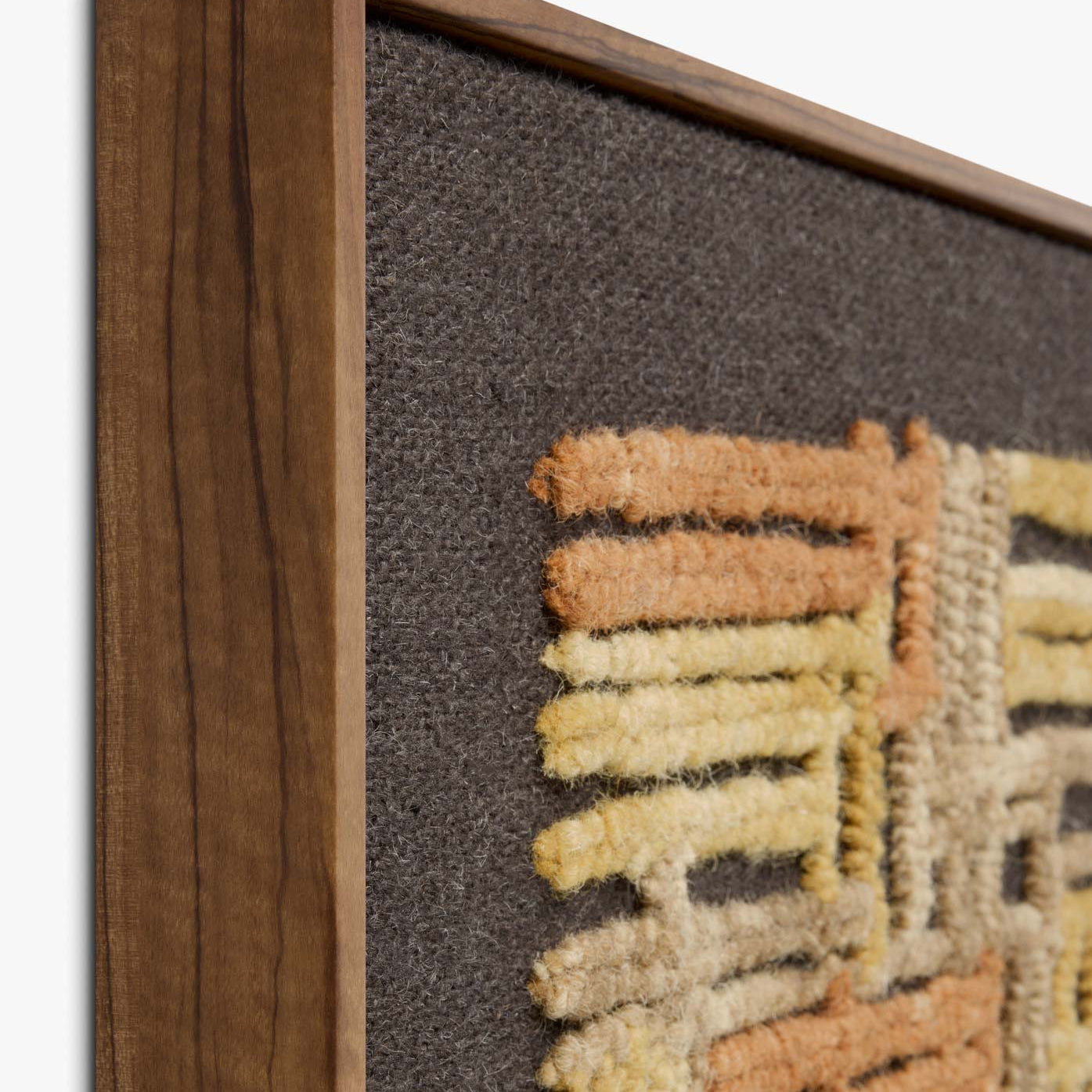 Loloi Perpindicular Gold / Orange Wall Art White Cliff Studio Textile Art