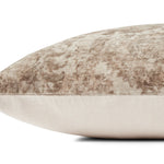 Loloi PLL0104 Natural 22'' x 22'' Cover Only Pillow White Cliff Studio Floral Pillows