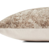 Loloi PLL0104 Natural 22'' x 22'' Cover Only Pillow White Cliff Studio Floral Pillows