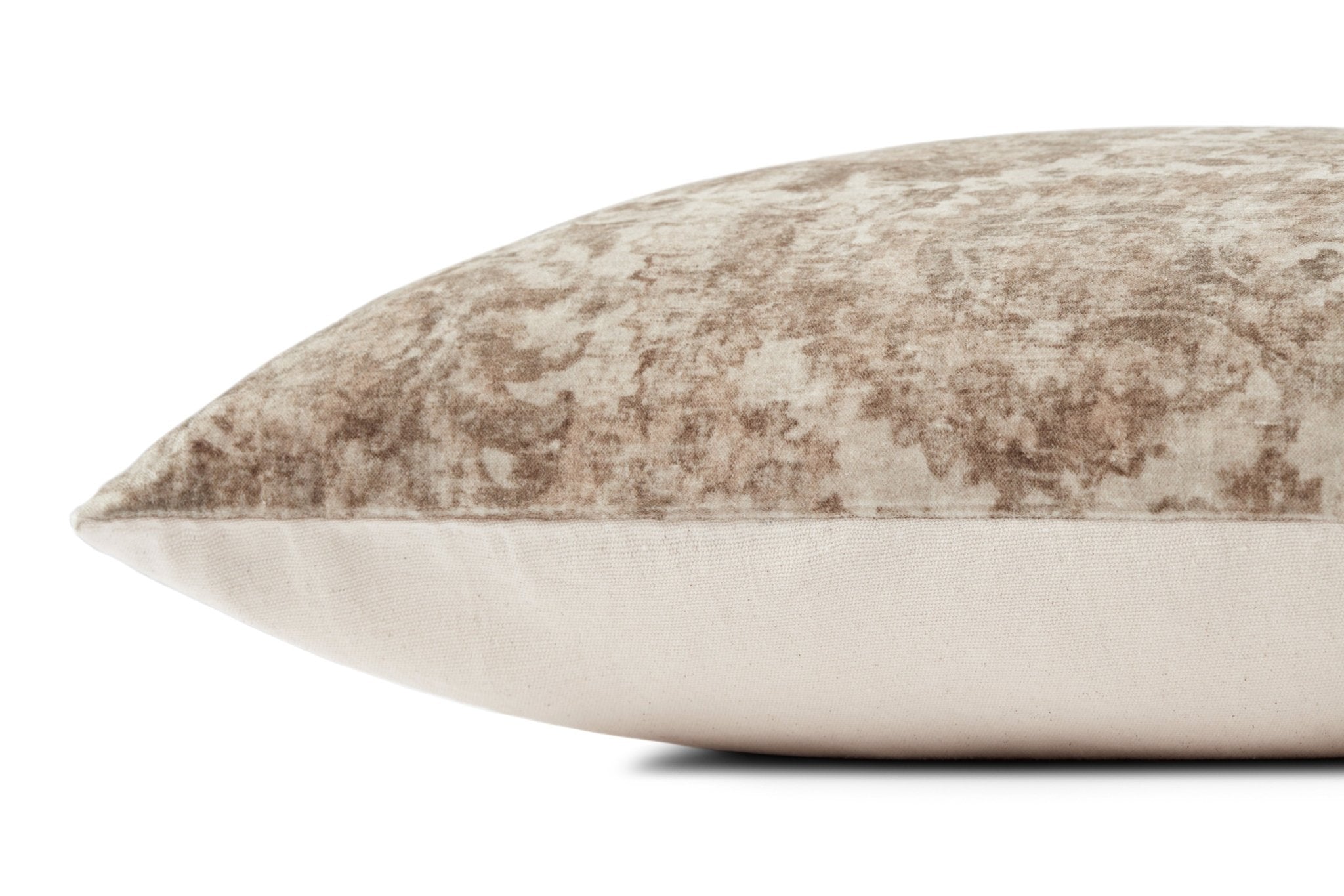 Loloi PLL0104 Natural 22'' x 22'' Cover Only Pillow White Cliff Studio Floral Pillows