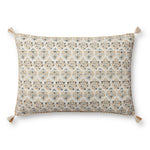 Loloi PLL0116 Wheat / Multi 16'' x 26'' Pillow White Cliff Studio Floral Pillows