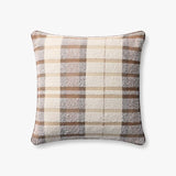 Loloi PLL0156 Brown / Multi Pillow White Cliff Studio Throw Pillows