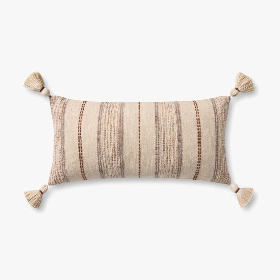 Loloi PLL0157 Ivory / Multi Pillow White Cliff Studio Throw Pillows