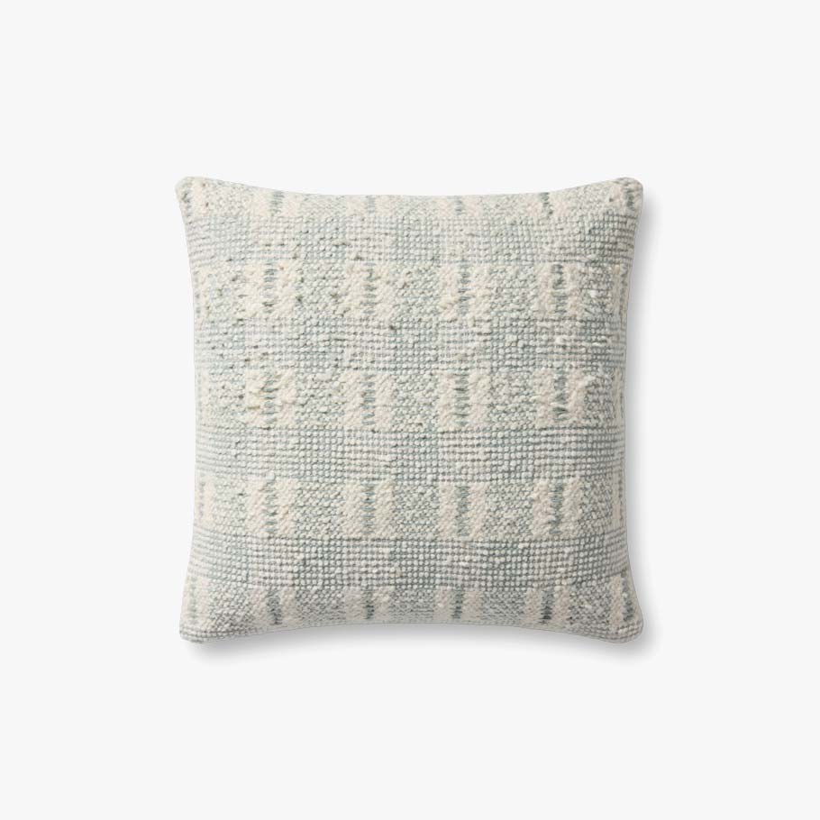 Loloi PLL0185 Ivory / Blue Pillow White Cliff Studio Throw Pillows