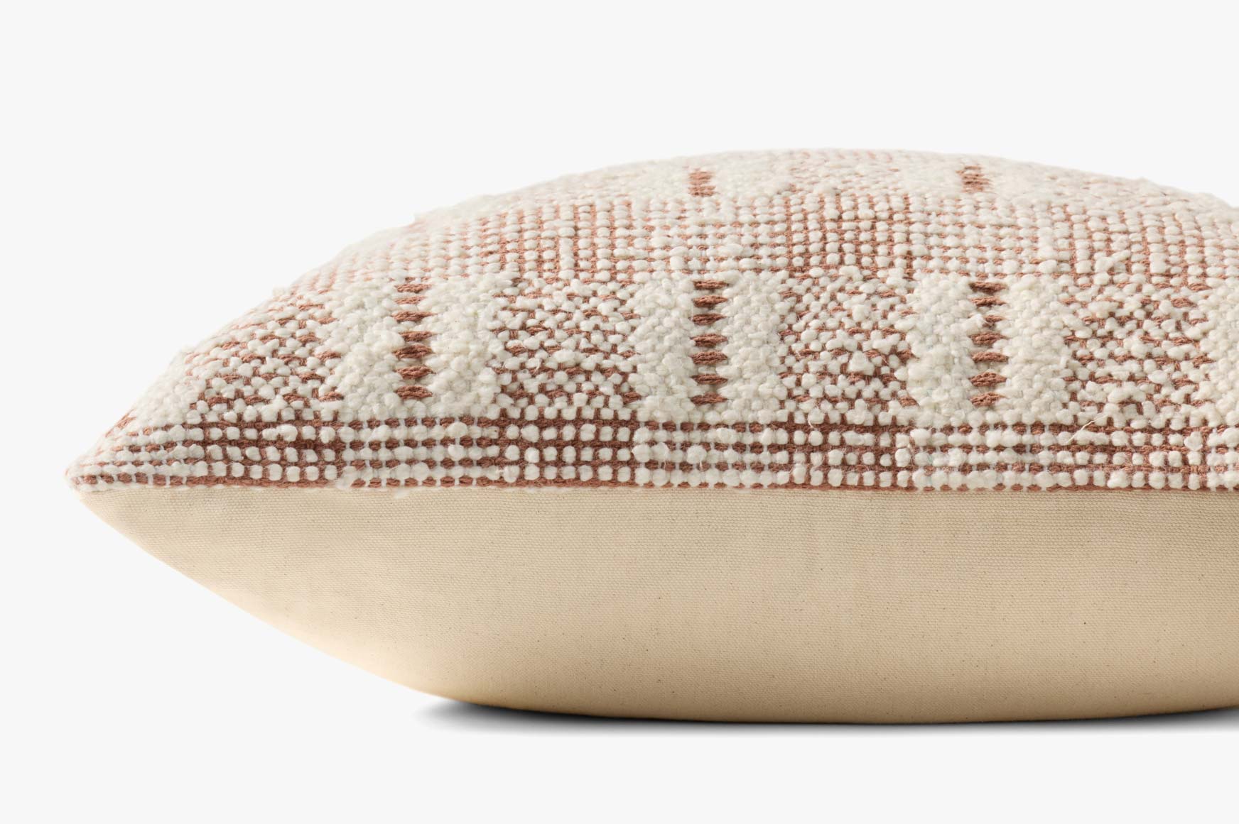 Loloi PLL0185 Ivory / Rust Pillow White Cliff Studio Throw Pillows
