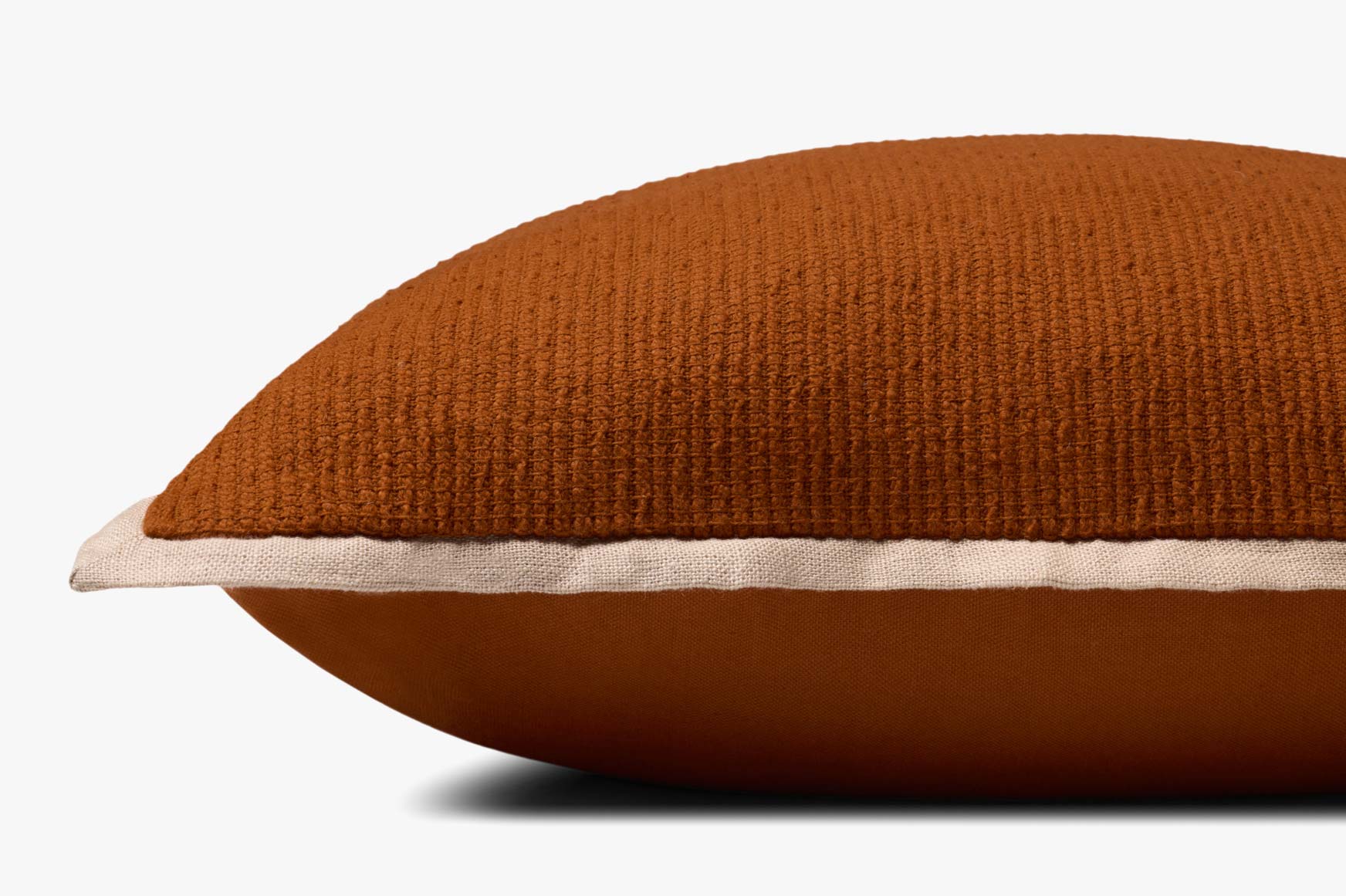 Loloi PLL0207 Rust Pillow White Cliff Studio Throw Pillows