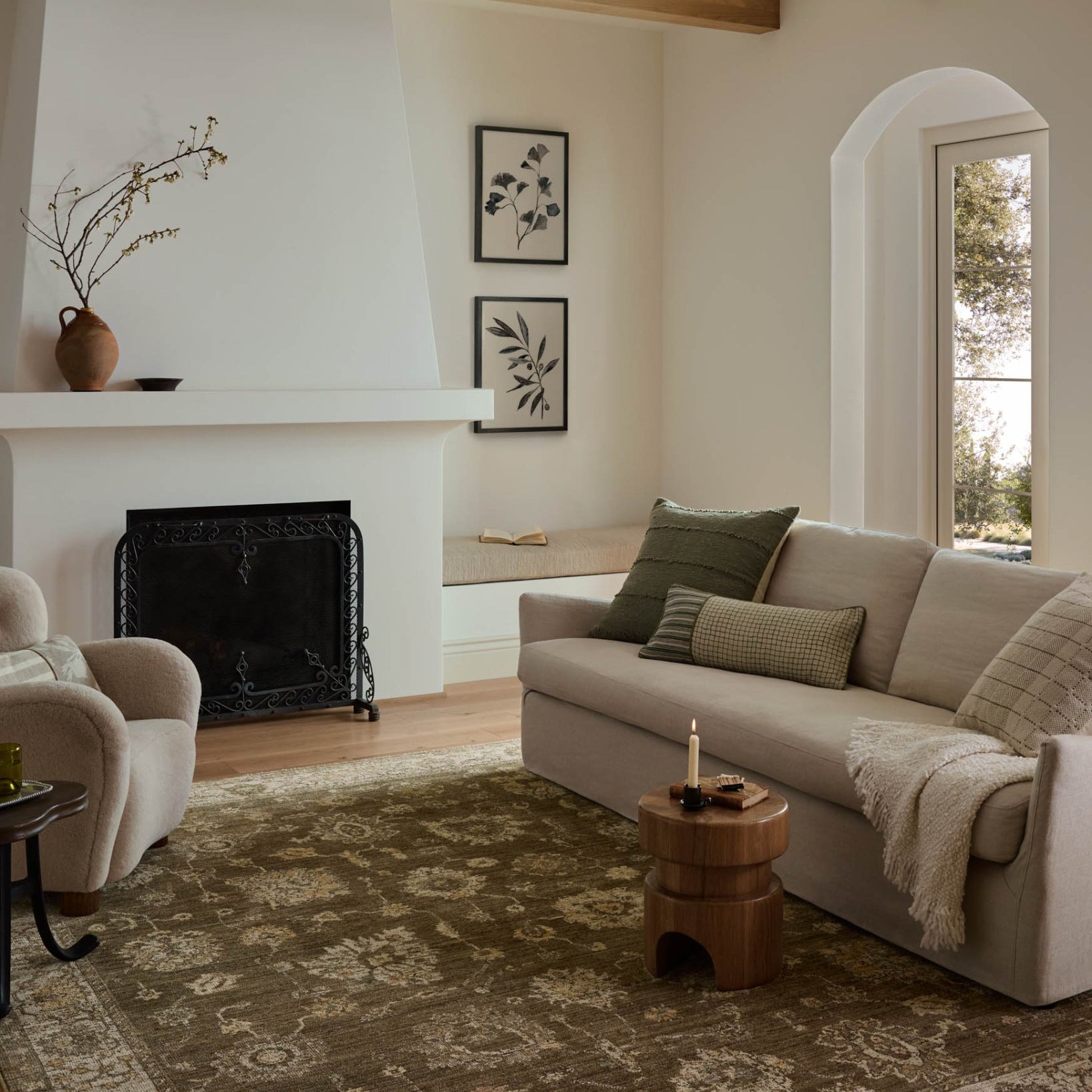 Loloi Priscilla Bark / Ivory Rug White Cliff Studio Area Rugs