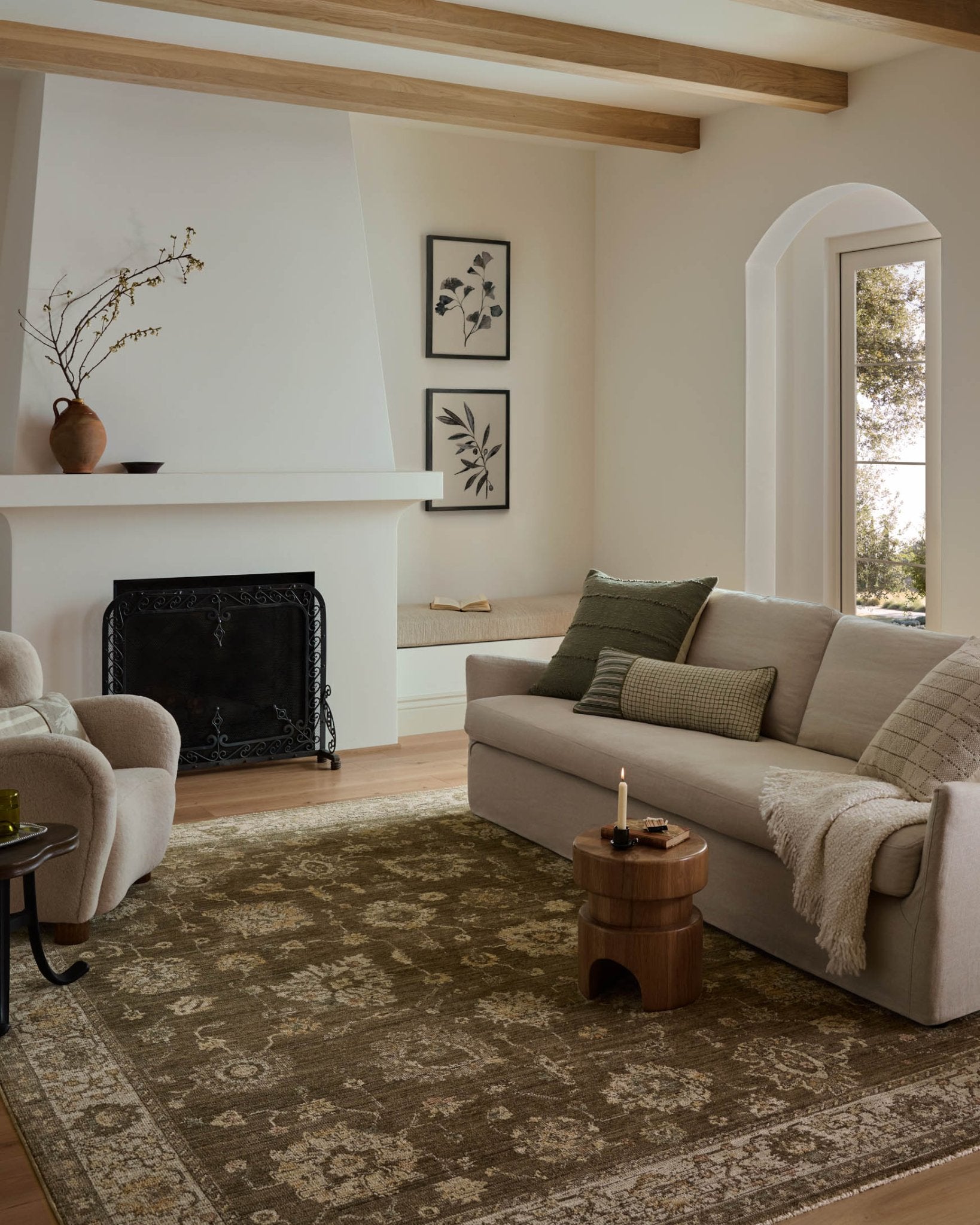 Loloi Priscilla Bark / Ivory Rug White Cliff Studio Area Rugs