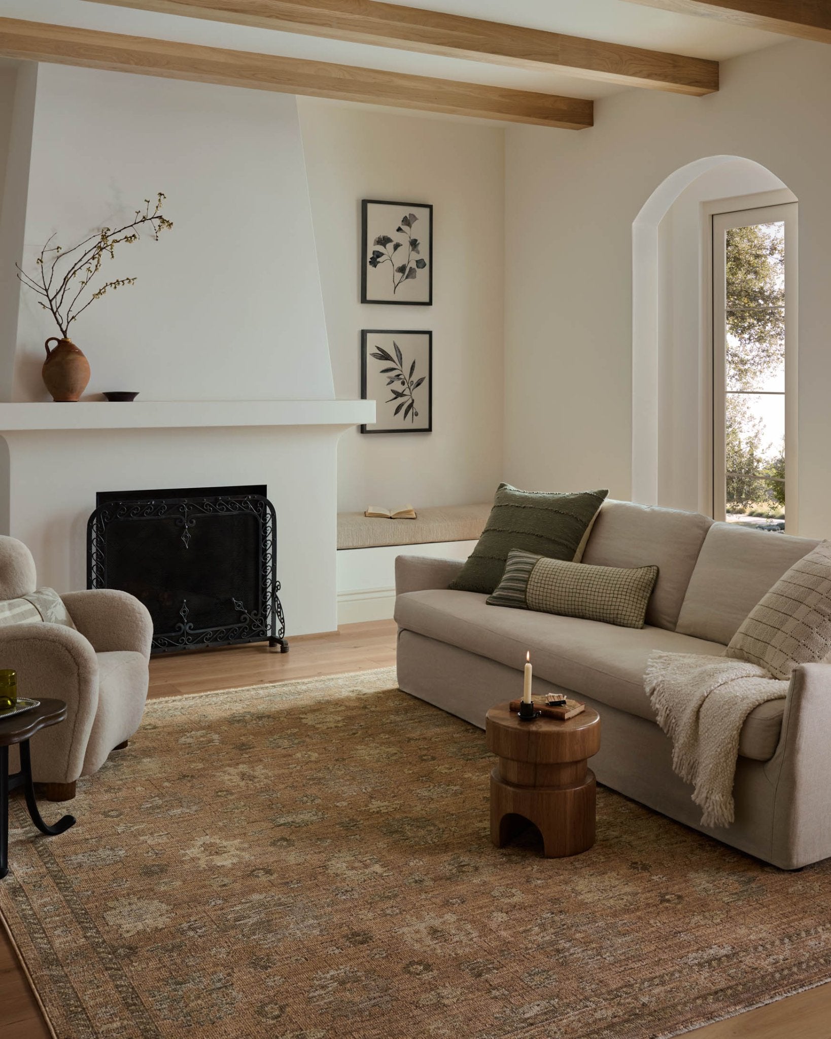 Loloi Priscilla Blush / Multi Rug White Cliff Studio Area Rugs