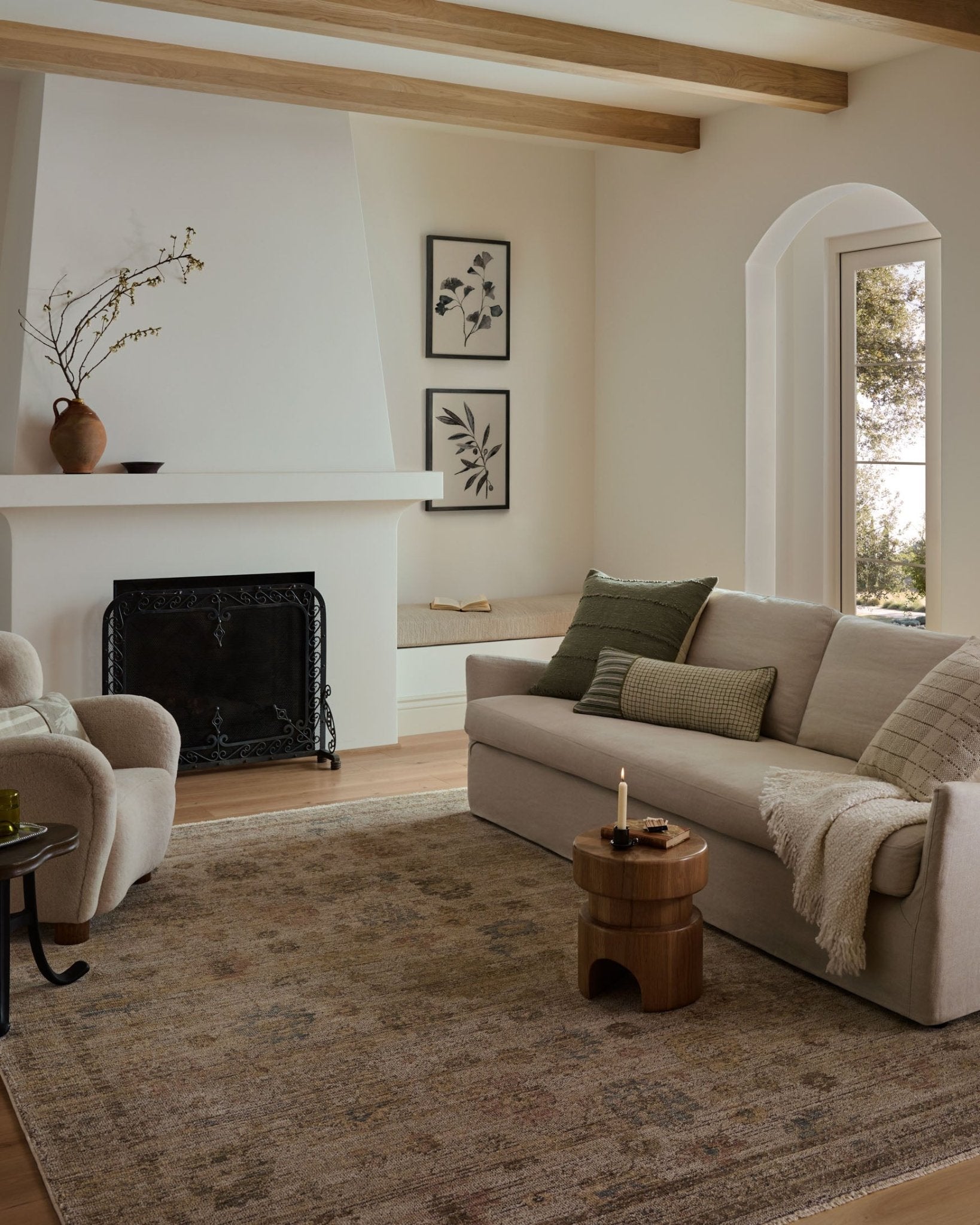 Loloi Priscilla Ivory / Multi Rug White Cliff Studio Area Rugs