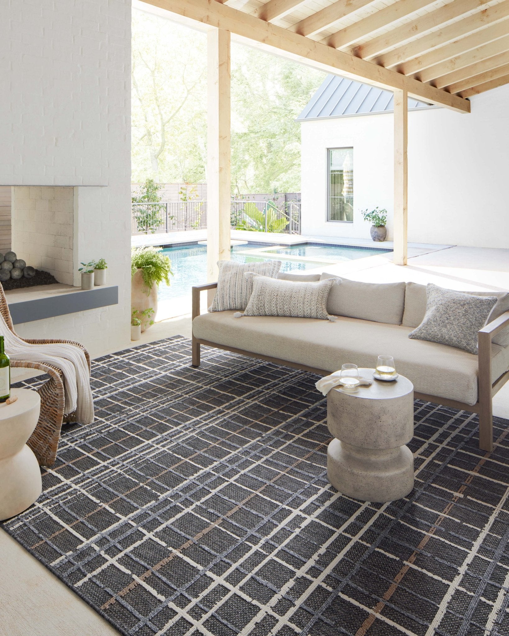 Loloi Rainier Charcoal / Multi Area Rug White Cliff Studio Area Rug