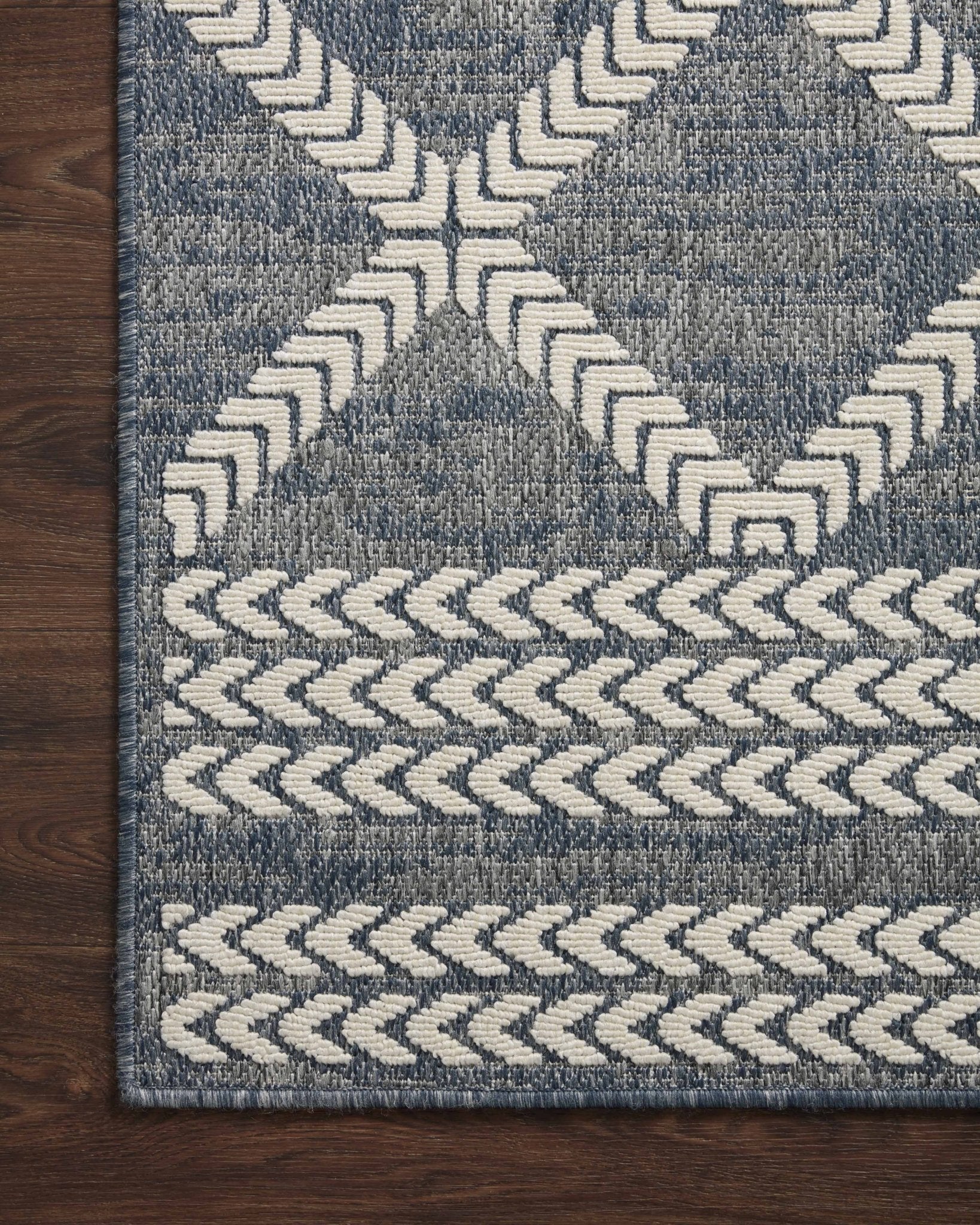 Loloi Rainier Denim / Ivory Area Rug White Cliff Studio Area Rug