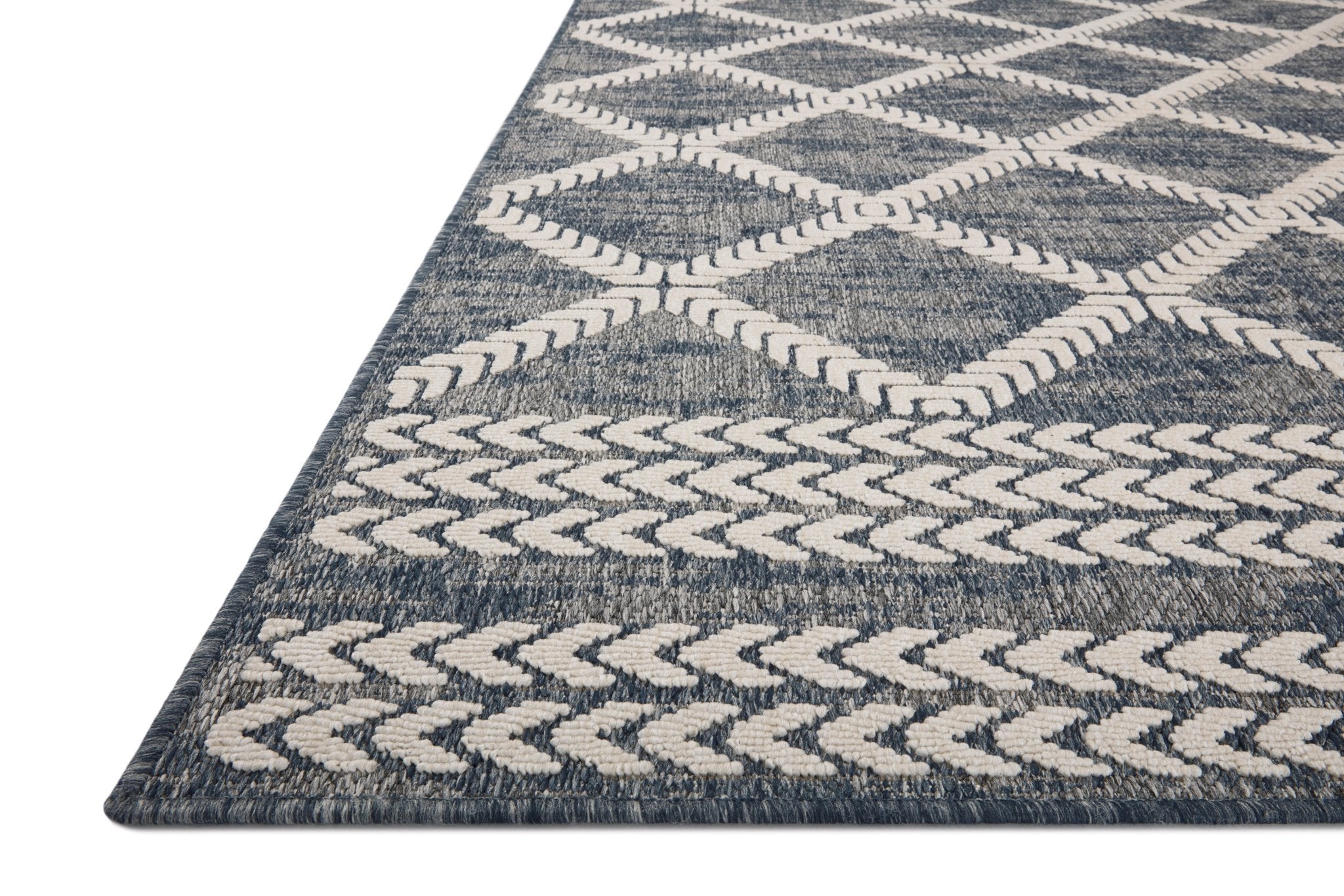 Loloi Rainier Denim / Ivory Area Rug White Cliff Studio Area Rug