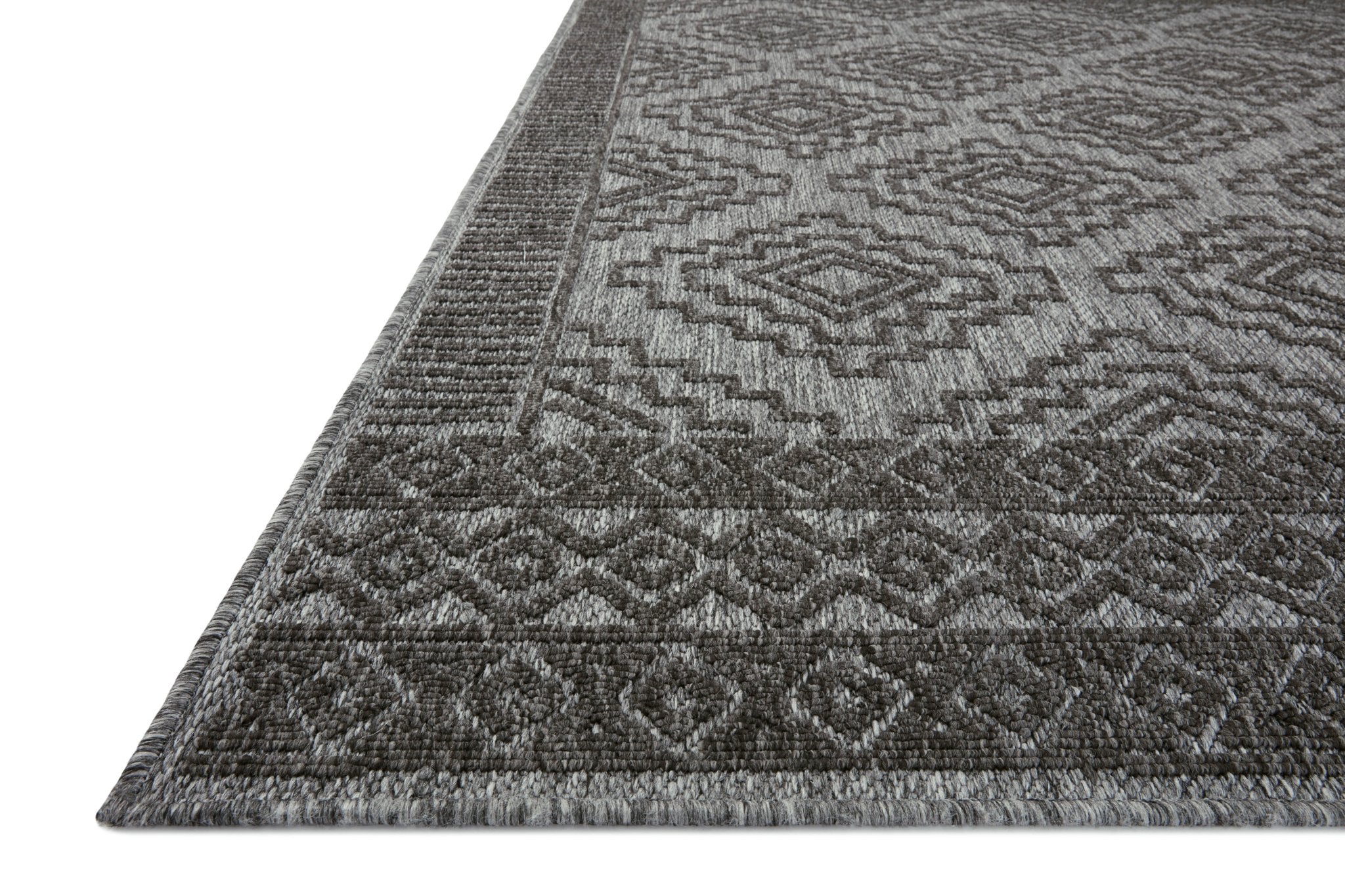 Loloi Rainier Grey / Charcoal Area Rug White Cliff Studio Area Rug