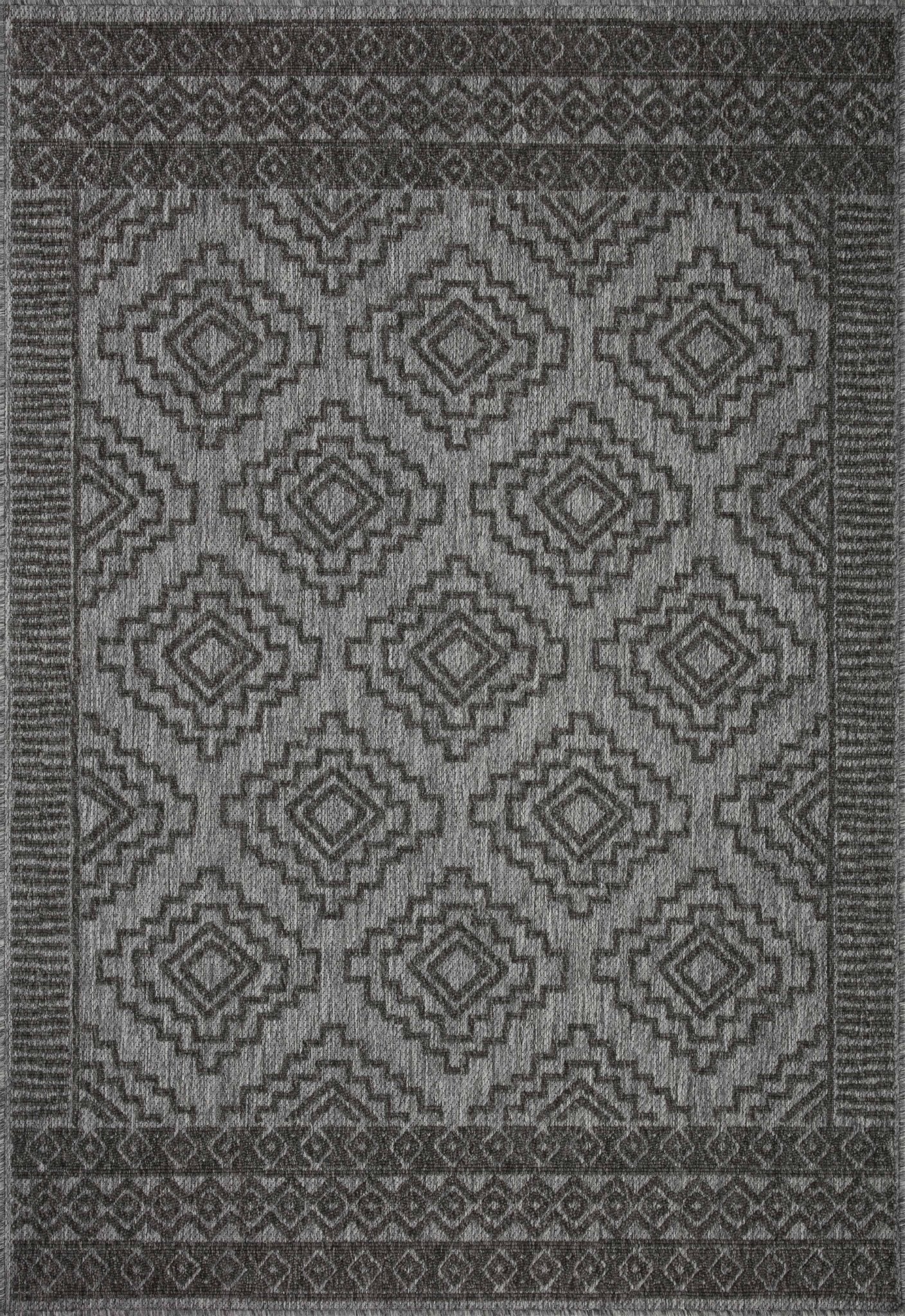 Loloi Rainier Grey / Charcoal Area Rug White Cliff Studio Area Rug