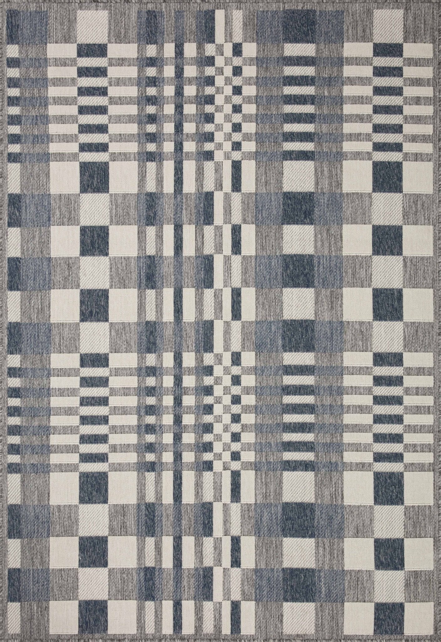Loloi Rainier Ivory / Denim Area Rug White Cliff Studio Area Rug