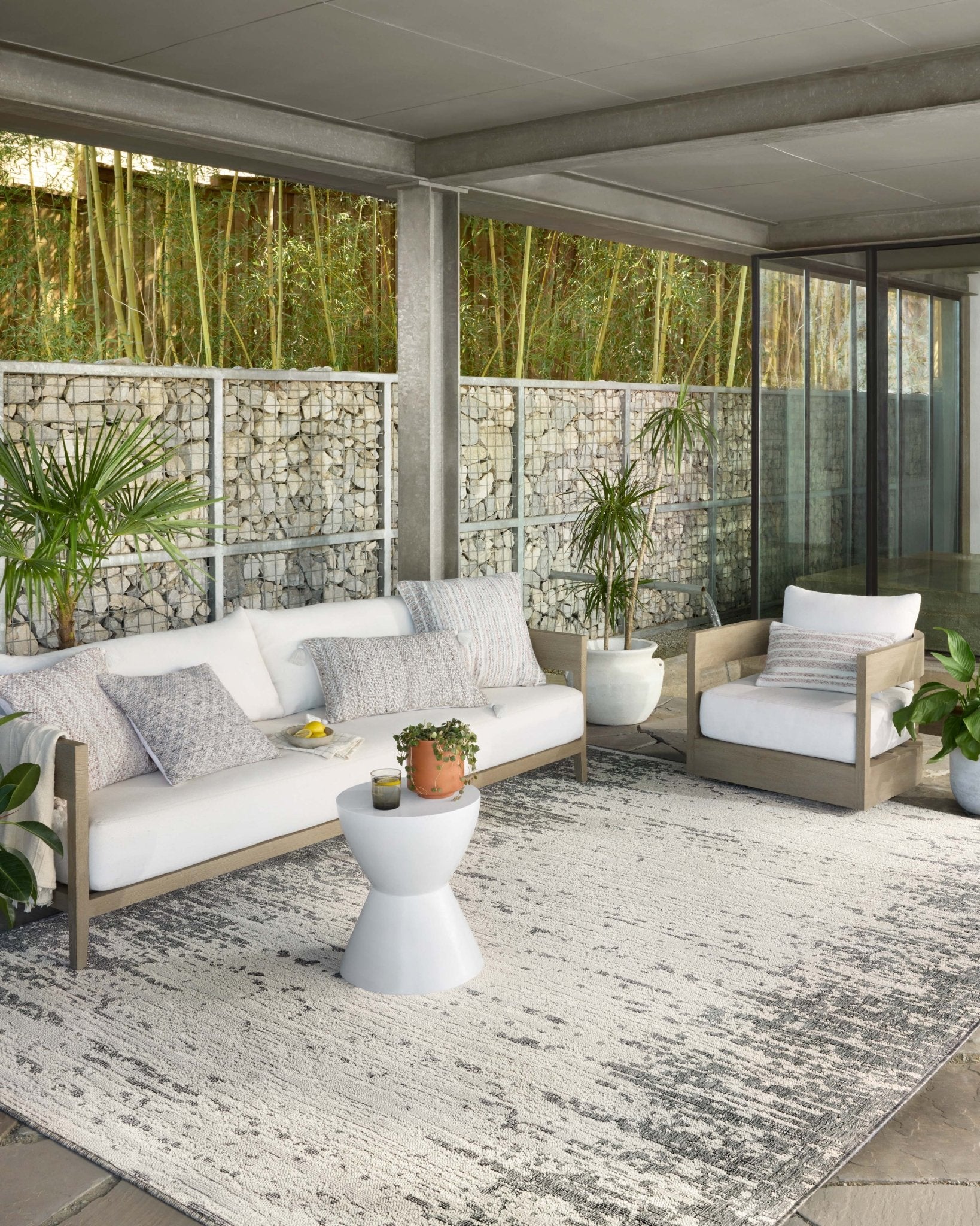 Loloi Rainier Ivory / Grey Area Rug White Cliff Studio Area Rug