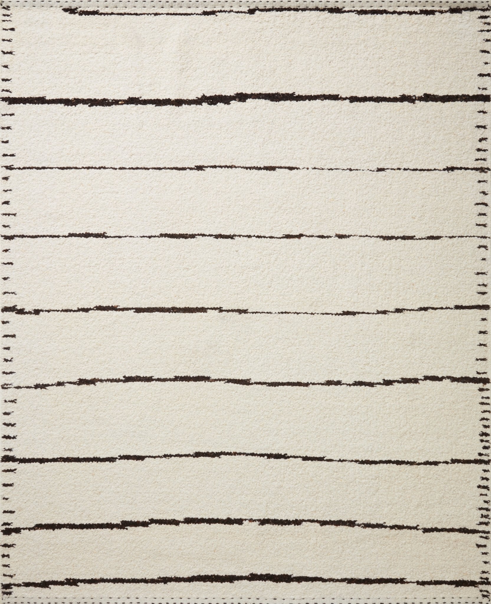 Loloi Roman Ivory / Black Area Rug White Cliff Studio Area Rug