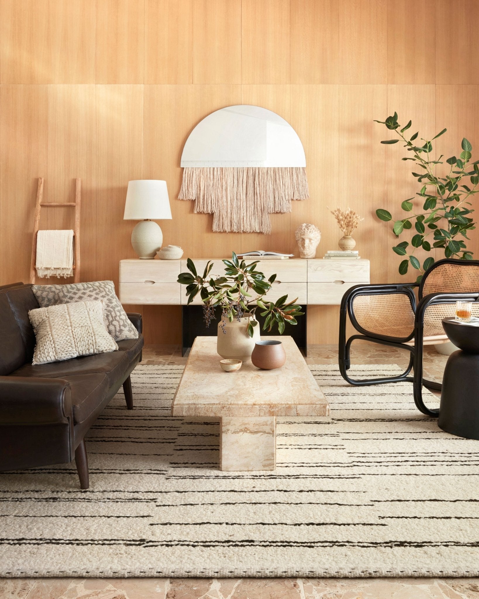 Loloi Roman Natural / Charcoal Area Rug White Cliff Studio Area Rug