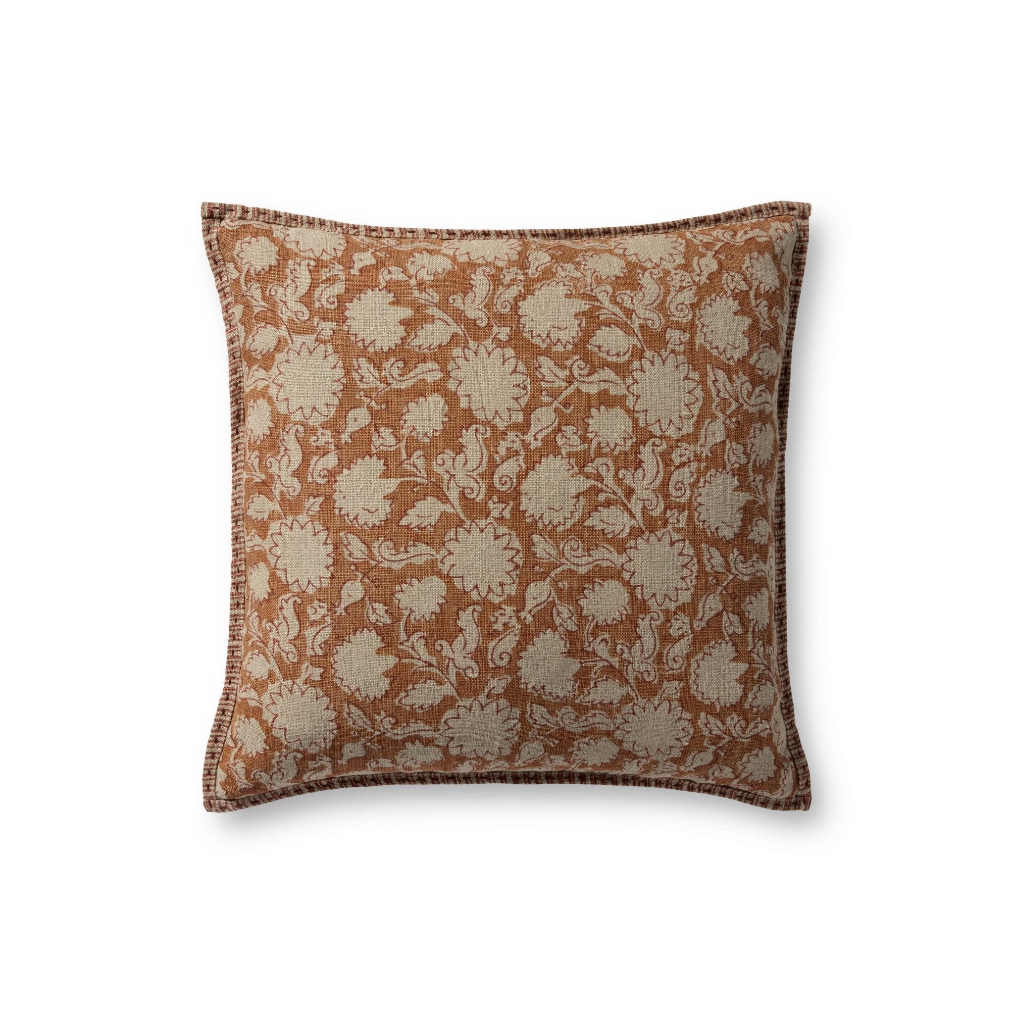 Loloi Rust Pillow White Cliff Studio Pillow