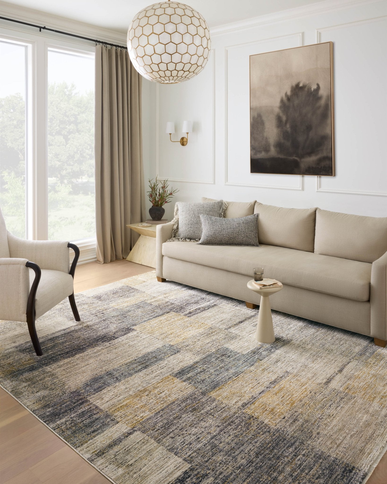 Loloi Soho Grey / Gold Area Rug White Cliff Studio Area Rug