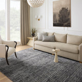 Loloi Soho Onyx / Silver Area Rug White Cliff Studio Area Rug