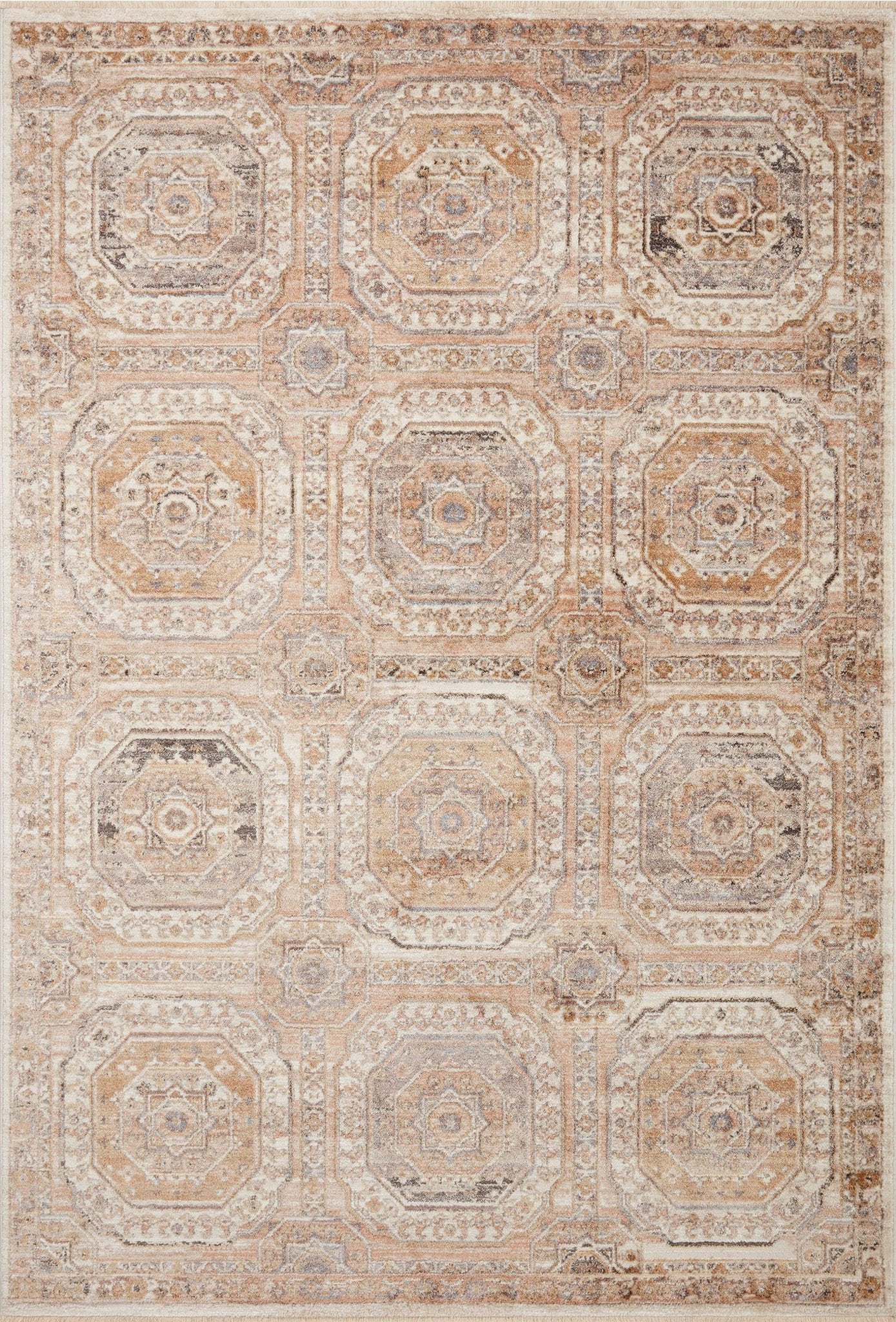 Loloi Sonnet Apricot / Multi Area Rug White Cliff Studio Area Rug