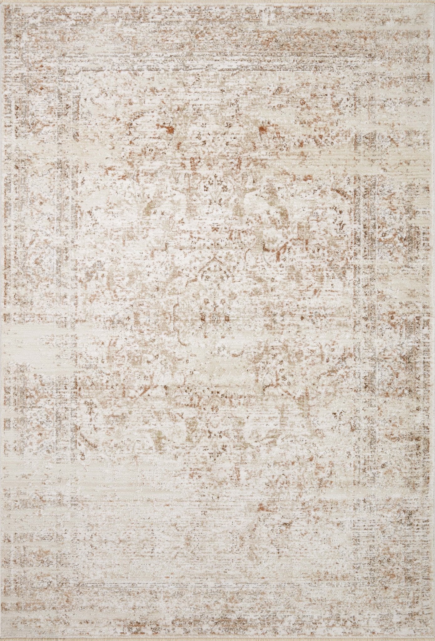 Loloi Sonnet Beige / Terracotta Area Rug White Cliff Studio Area Rug