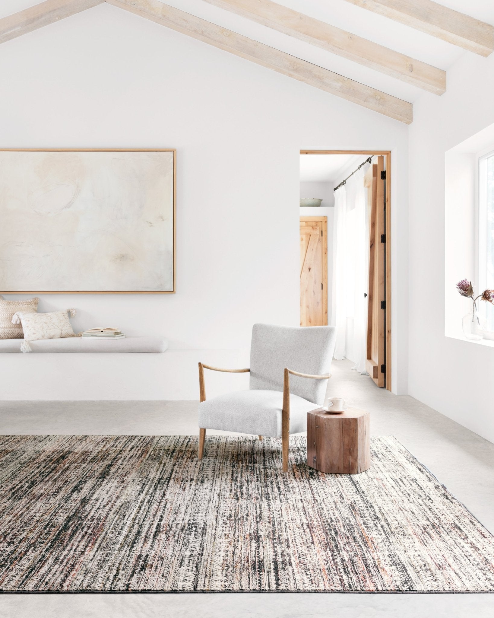 Loloi Theia Grey / Multi Area Rug White Cliff Studio Area Rug