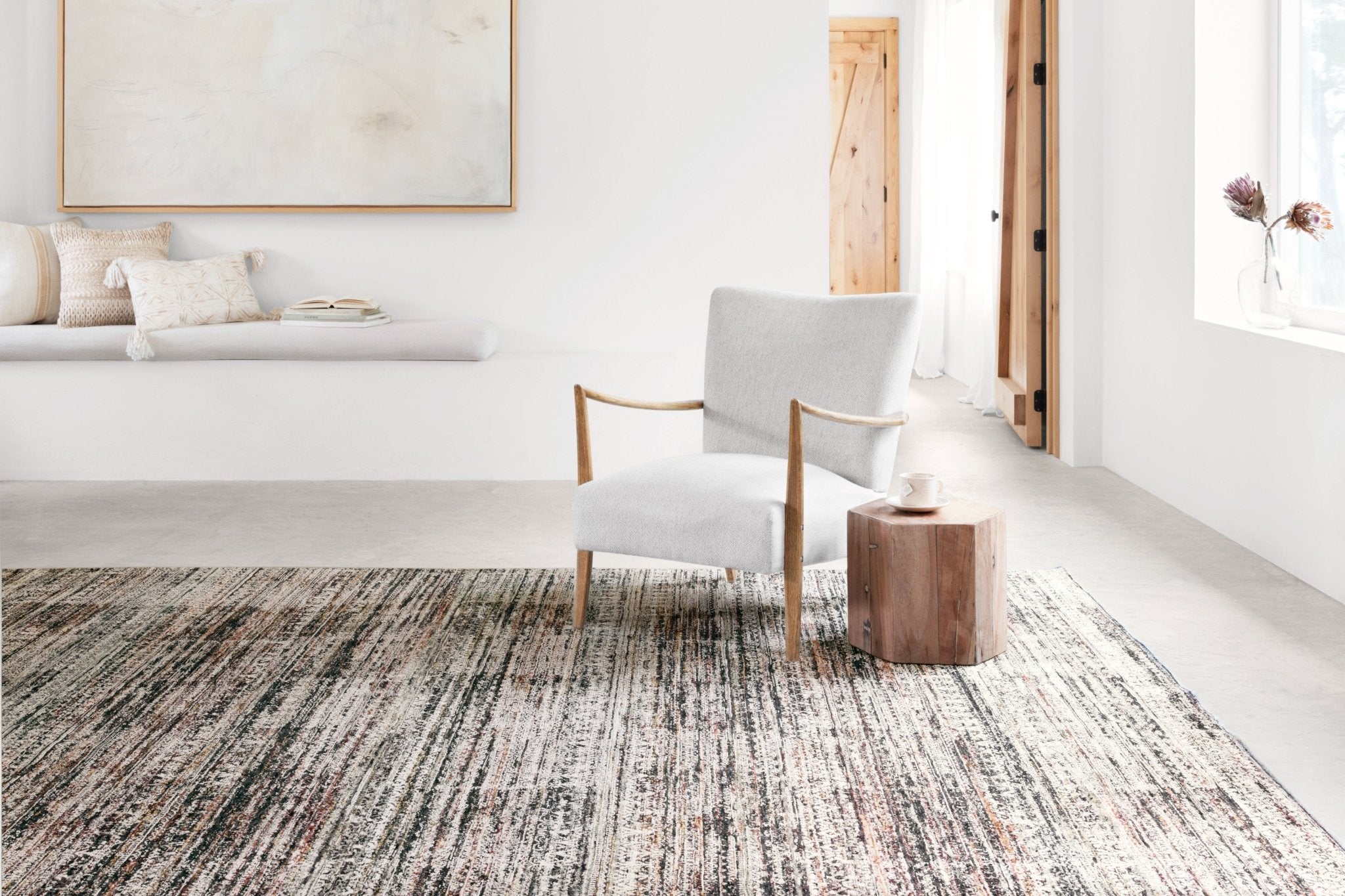 Loloi Theia Grey / Multi Area Rug White Cliff Studio Area Rug