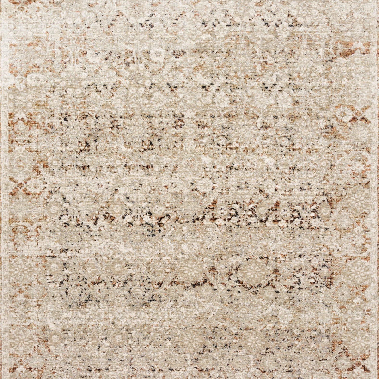 Loloi Theia Natural / Rust Area Rug White Cliff Studio Area Rug