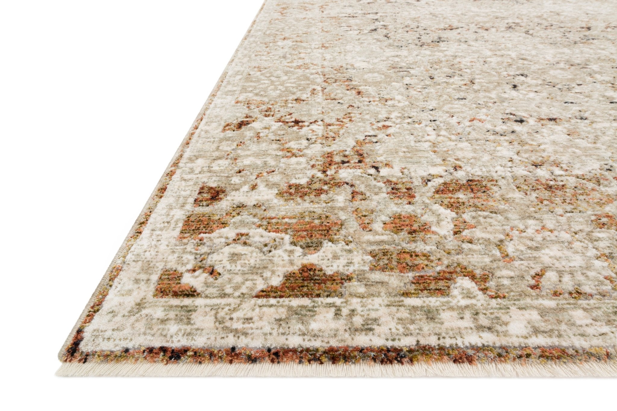 Loloi Theia Natural / Rust Area Rug White Cliff Studio Area Rug