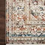 Loloi Theia Taupe / Brick Area Rug White Cliff Studio Area Rug